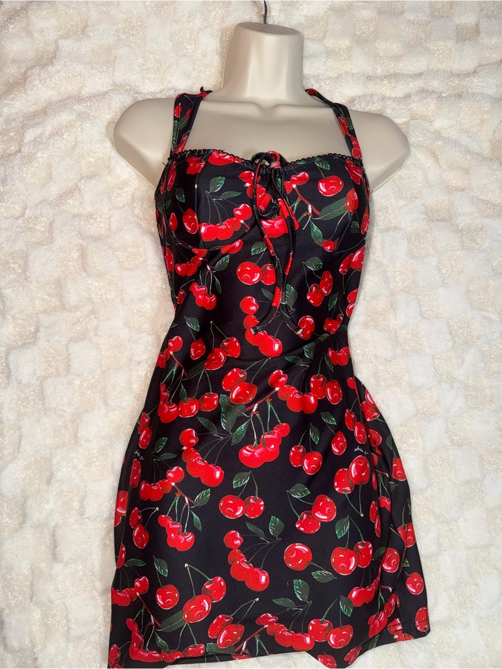 Black Cherry Print Sundress